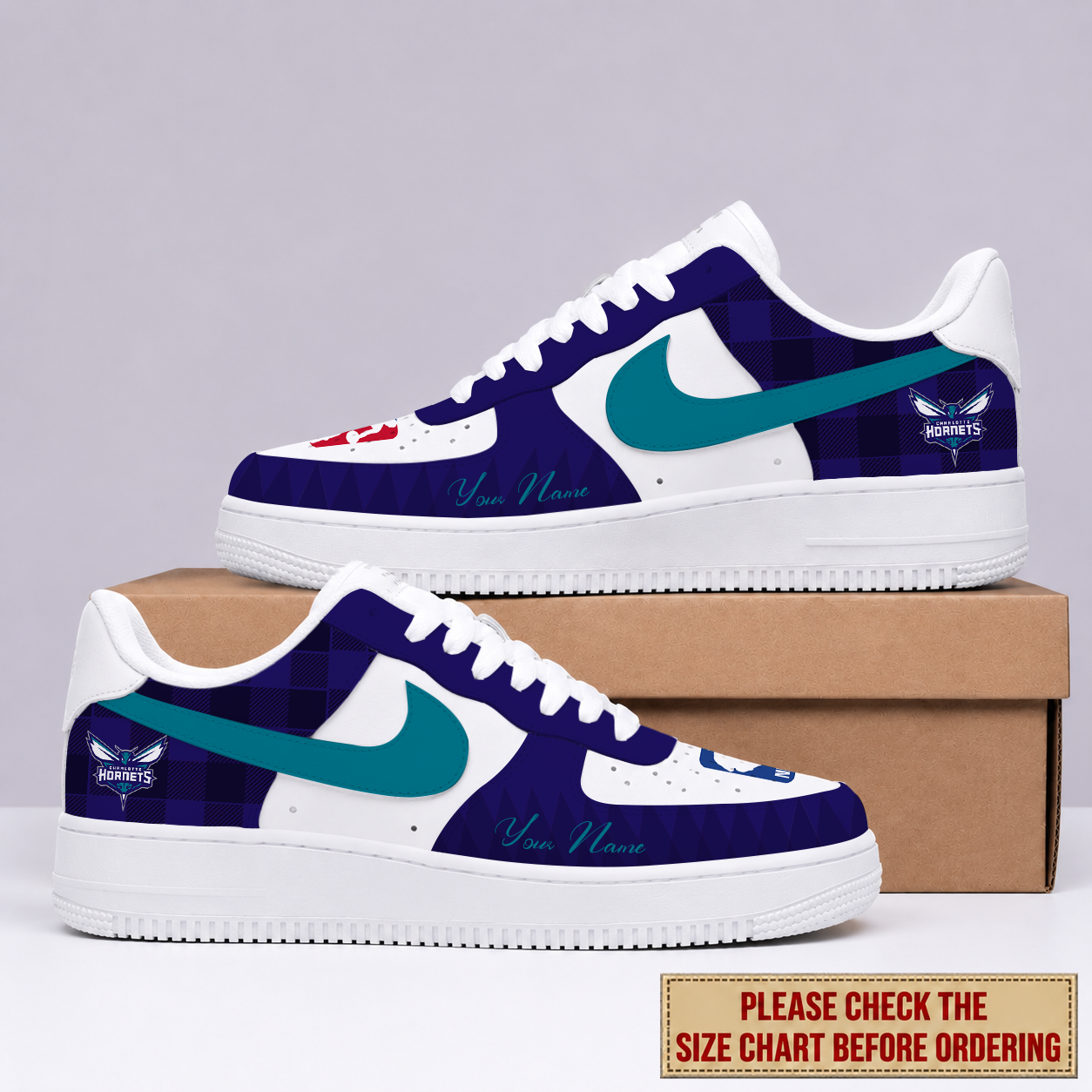 Limited Edition – Customized NBA Charlotte Hornets Air Force 1 Sneakers