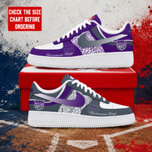 Limited Edition – Customized NBA Sacramento Kings Air Force 1 Sneakers