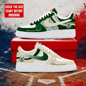 Limited Edition – Customized NBA Milwaukee Bucks Air Force 1 Sneakers