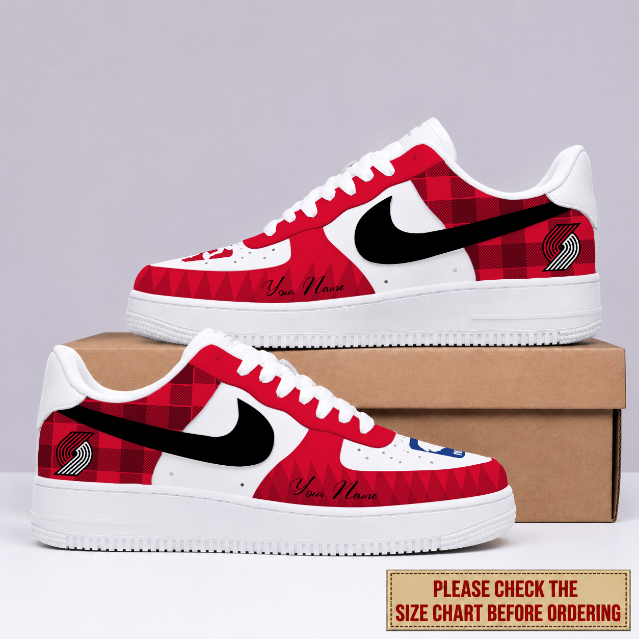 Limited Edition – Customized NBA Portland Trail Blazers Air Force 1 Sneakers