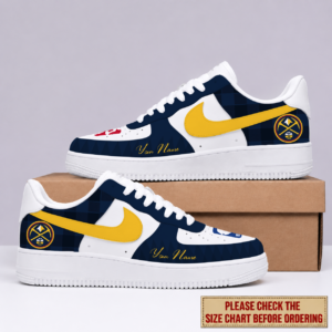 Limited Edition – Customized NBA Denver Nuggets Air Force 1 Sneakers