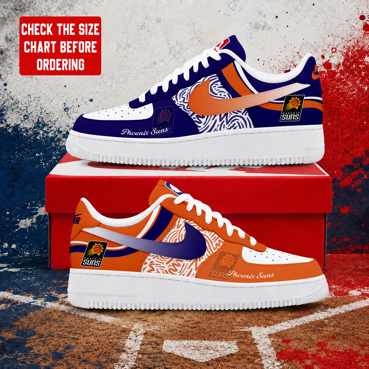 Limited Edition – Customized NBA Phoenix Suns Air Force 1 Sneakers