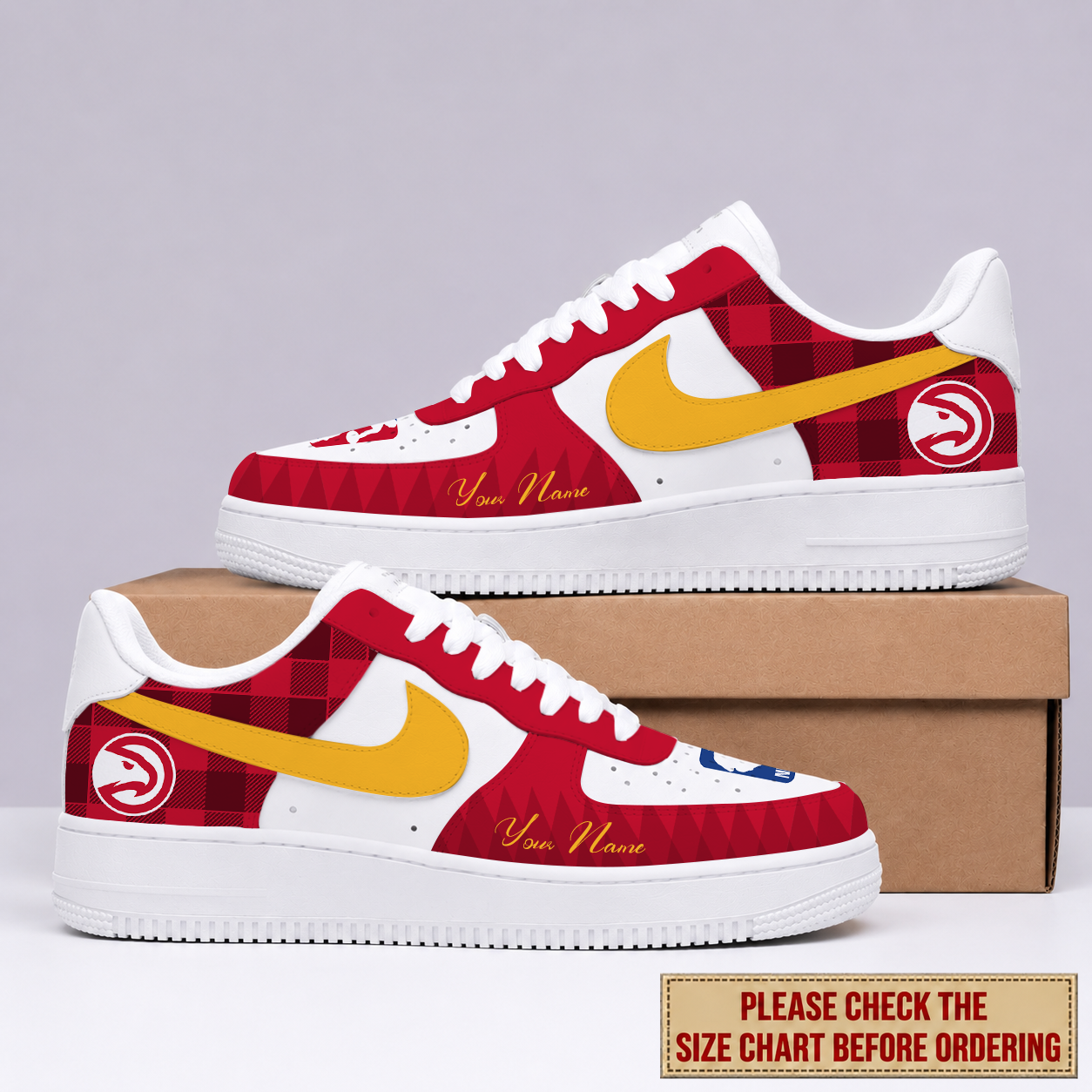 Limited Edition – Customized NBA Atlanta Hawks Air Force 1 Sneakers