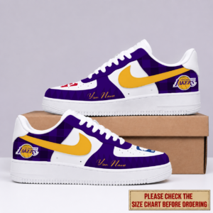 Limited Edition – Customized NBA Los Angeles Lakers Air Force 1 Sneakers