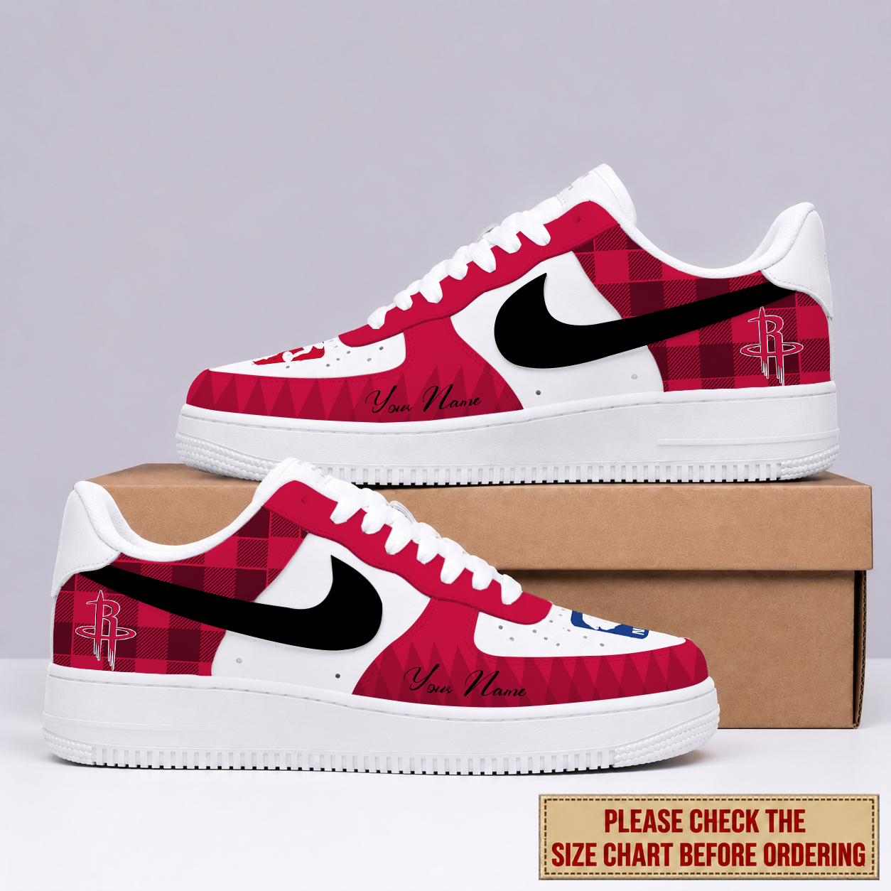 Limited Edition – Customized NBA Houston Rockets Air Force 1 Sneakers