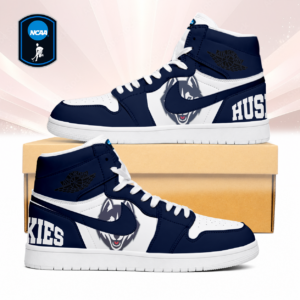 Limited Edition – Customized NCAA Uconn Huskies Air Jordan 1 Sneakers