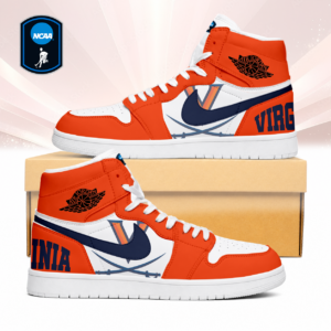 Limited Edition – Customized NCAA Virginia Cavaliers Air Jordan 1 Sneakers