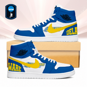 Limited Edition – Customized NCAA Delaware Fightin’ Blue Hens Air Jordan 1 Sneakers