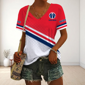 Limited Edition – Customized NBA Washington Wizards V-Neck Female Shirt