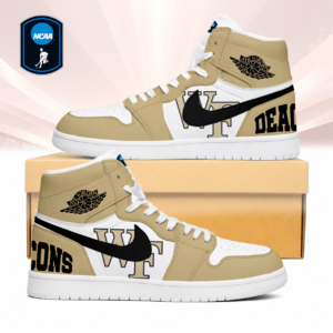 Limited Edition – Customized NCAA Wake Forest Demon Deacons Air Jordan 1 Sneakers
