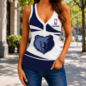 Limited Edition – Customized NBA Memphis Grizzlies Women’s V-Neck Tank Top