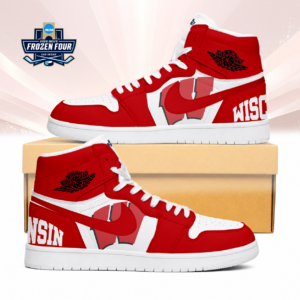 Limited Edition – Customized Ncaa Wisconsin Badgers Air Jordan 1 Sneakers
