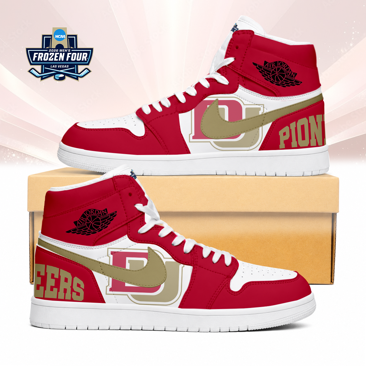 Limited Edition – Customized Ncaa Denver Pioneers Air Jordan 1 Sneakers