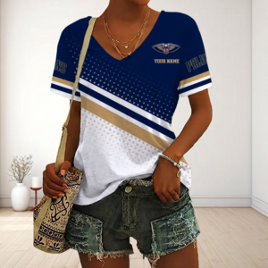 Limited Edition – Customized NBA New Orleans Pelicans V-Neck Female Shirt