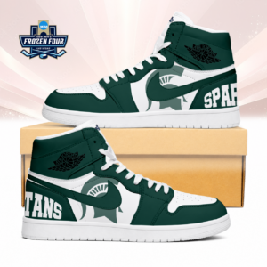 Limited Edition – Customized Ncaa Michigan State Spartans Air Jordan 1 Sneakers
