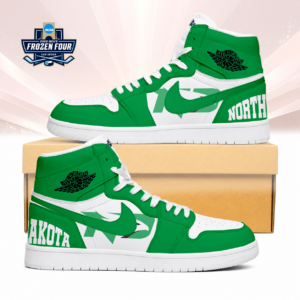Limited Edition – Customized Ncaa North Dakota Fighting Hawks Air Jordan 1 Sneakers