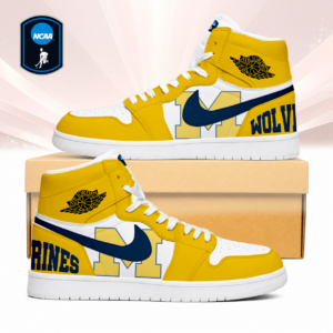Limited Edition – Customized NCAA Michigan Wolverines Air Jordan 1 Sneakers
