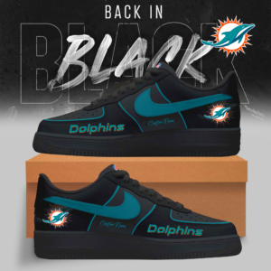 Limited Edition – Customized NFL Miami Dolphins Air Force 1 Sneakers