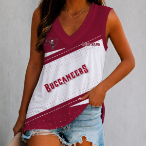 Limited Edition – Customized NFL Tampa Bay Buccaneers Women’s V-Neck Tank Top