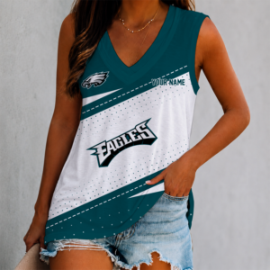 Limited Edition – Customized NFL Philadelphia Eagles Women’s V-Neck Tank Top