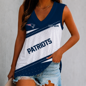 Limited Edition – Customized NFL New England Patriots Women’s V-Neck Tank Top
