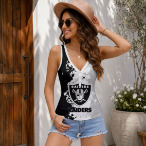 Limited Edition – Customized NFL Las Vegas Raiders Women’s V-Neck Tank Top