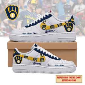 Limited Edition – Customized MLB Milwaukee Brewers Air Force 1 Shoes