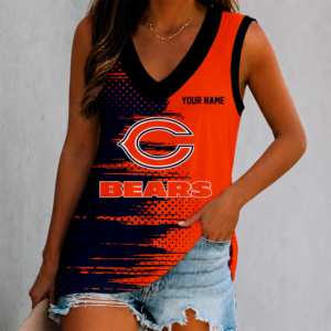Limited Edition – Customized NFL Chicago Bears Women’s V-Neck Tank Top