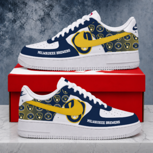 Limited Edition – Customized MLB Milwaukee Brewers Air Force 1 Shoes