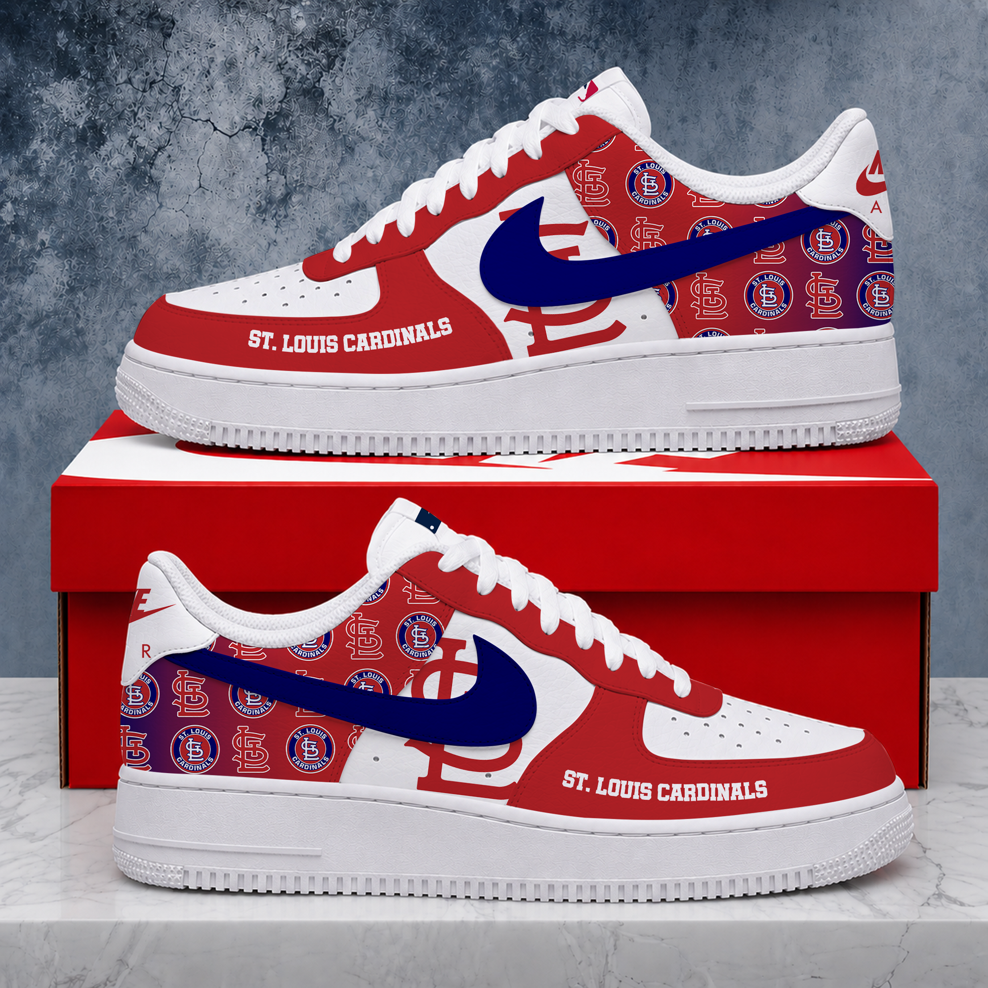 Limited Edition – Customized MLB St. Louis Cardinals Air Force 1 Shoes