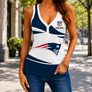 Limited Edition – Customized NFL New England Patriots Women’s V-Neck Tank Top