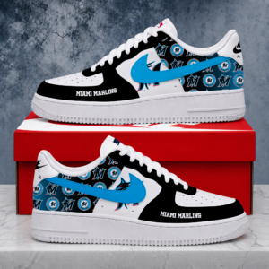 Limited Edition – Customized MLB Miami Marlins Air Force 1 Shoes