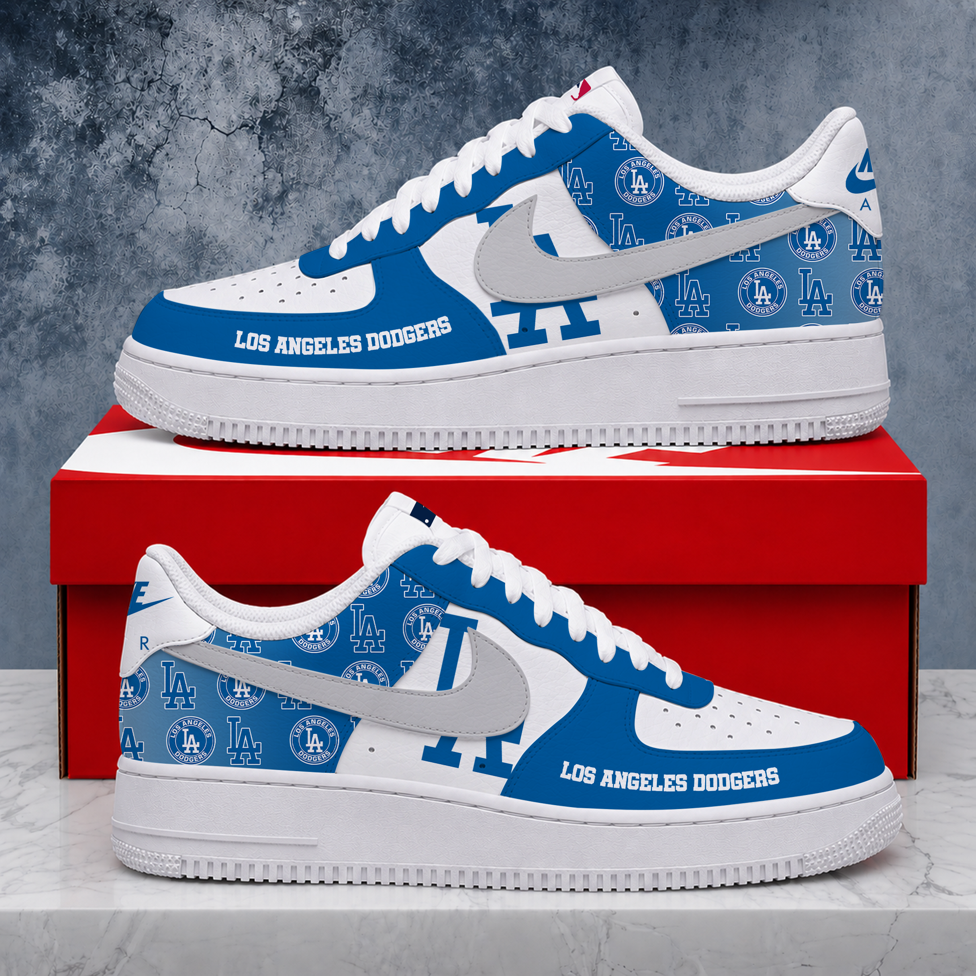 Limited Edition – Customized MLB Los Angeles Dodgers Air Force 1 Shoes
