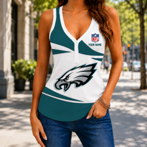 Limited Edition – Customized NFL Philadelphia Eagles Women’s V-Neck Tank Top