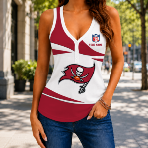 Limited Edition – Customized NFL Tampa Bay Buccaneers Women’s V-Neck Tank Top