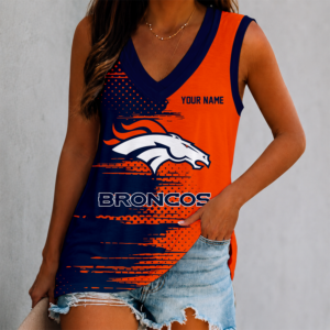 Limited Edition – Customized NFL Denver Broncos Women’s V-Neck Tank Top