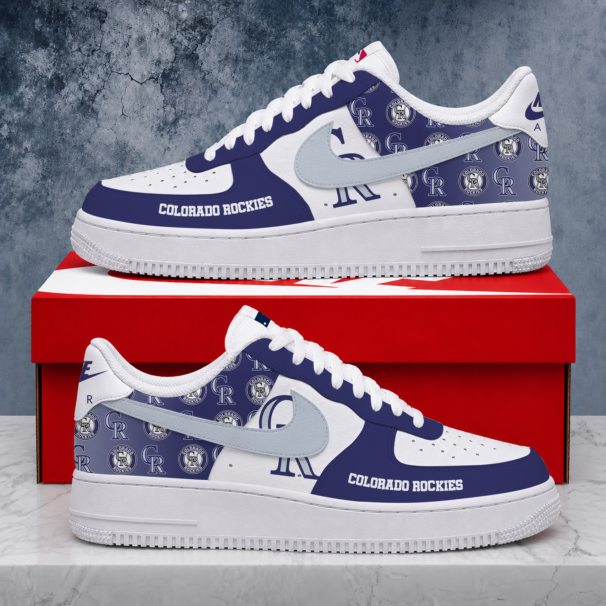 Limited Edition – Customized MLB Colorado Rockies Air Force 1 Shoes