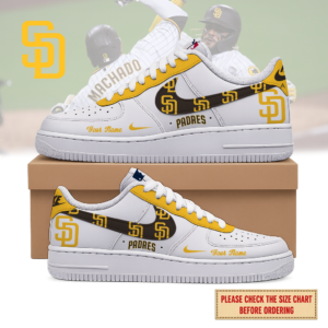 Limited Edition – Customized MLB San Diego Padres Air Force 1 Shoes
