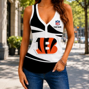 Limited Edition – Customized NFL Cincinnati Bengals Women’s V-Neck Tank Top