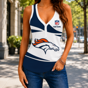 Limited Edition – Customized NFL Denver Broncos Women’s V-Neck Tank Top