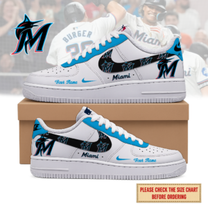 Limited Edition – Customized MLB Miami Marlins Air Force 1 Shoes