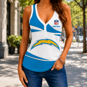 Limited Edition – Customized NFL Los Angeles Chargers Women’s V-Neck Tank Top