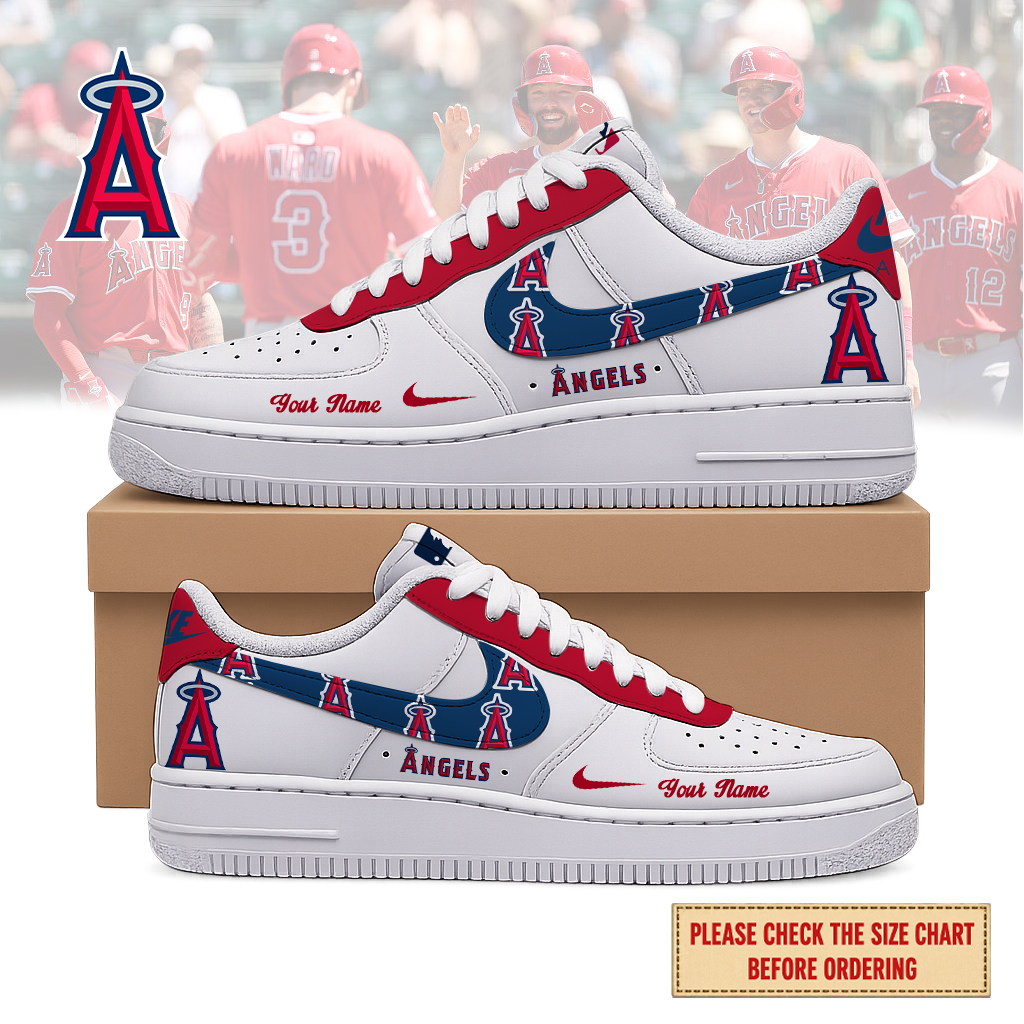 Limited Edition – Customized MLB Los Angeles Angels Air Force 1 Shoes