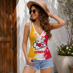 Limited Edition – Customized NFL Kansas City Chiefs Women’s V-Neck Tank Top