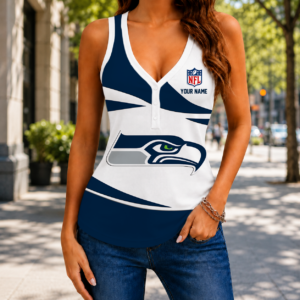Limited Edition – Customized NFL Seattle Seahawks Women’s V-Neck Tank Top