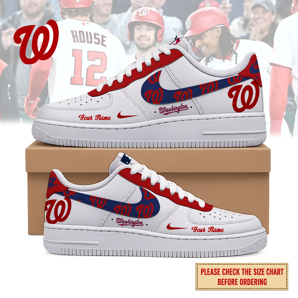 Limited Edition – Customized MLB Washington Nationals Air Force 1 Shoes
