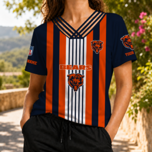Limited Edition – Customized NFL Chicago Bears V-Neck Shirt