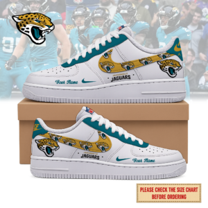Limited Edition – Customized NFL Jacksonville Jaguars Air Force 1 Shoes