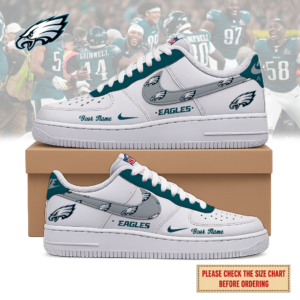 Limited Edition – Customized NFL Philadelphia Eagles Air Force 1 Shoes