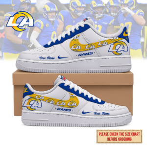 Limited Edition – Customized NFL Los Angeles Rams Air Force 1 Shoes
